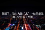 我服了：我以为是“瓜”…结果是站群 - 背后有人在推
