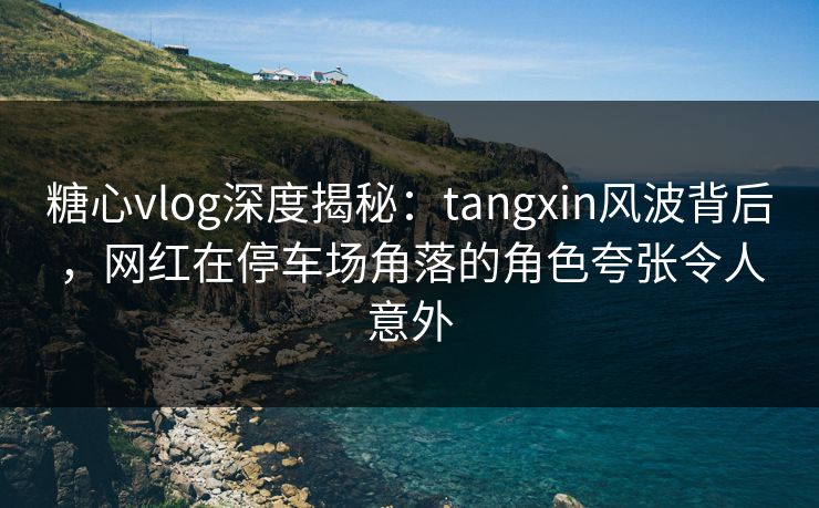 糖心vlog深度揭秘：tangxin风波背后，网红在停车场角落的角色夸张令人意外